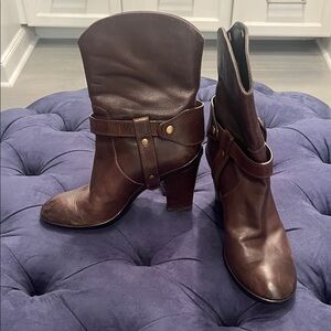 Hogan Dark Brown Heeled Boots